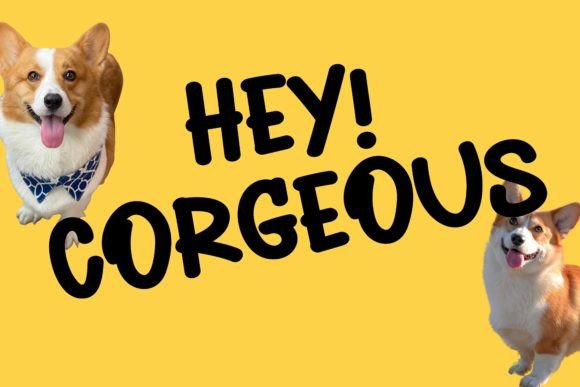 Corgi Doggie Font Poster 2