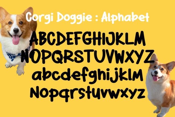 Corgi Doggie Font Poster 3