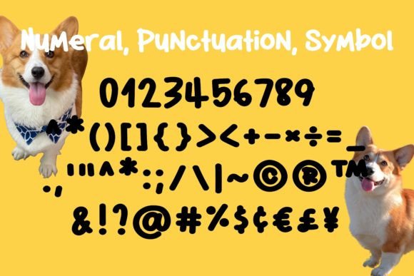 Corgi Doggie Font Poster 4