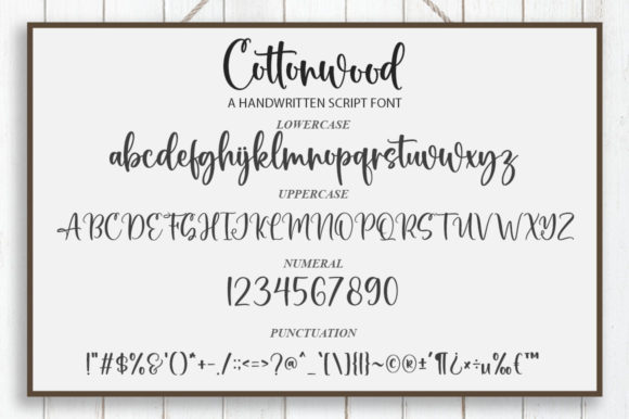 Cottonwood Font Poster 6