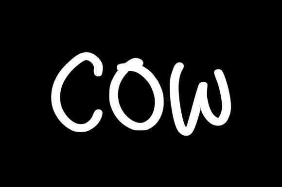 Cow Font Poster 1