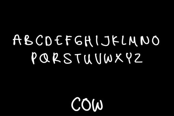 Cow Font Poster 2