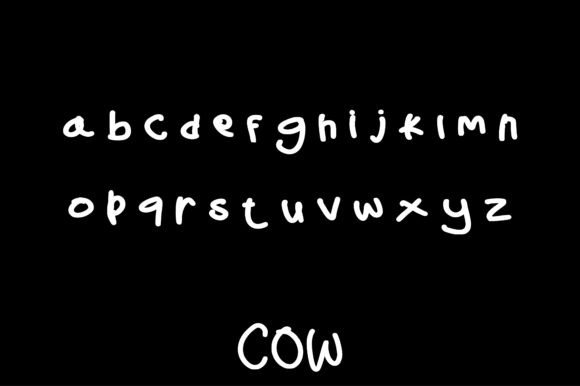 Cow Font Poster 3