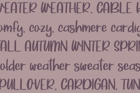 Cozy Sweater Font Poster 5