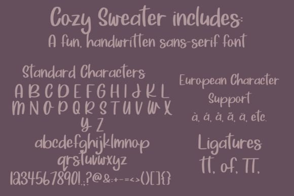Cozy Sweater Font Poster 7