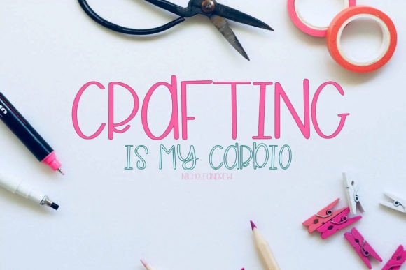 Crafting is My Cardio Font Poster 1