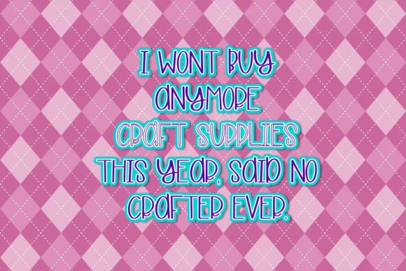 Crafting is My Cardio Font Poster 3