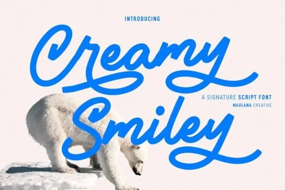 Creamy Smiley Font Creamy Smiley Font Poster 1