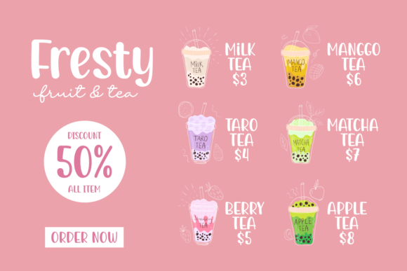 Creamy Sugary Font Poster 3