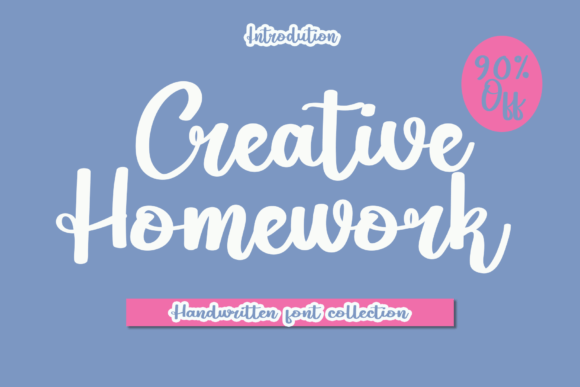 Creative Homework Font Poster 1