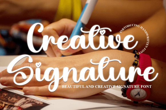 Creative Signature Font Poster 1