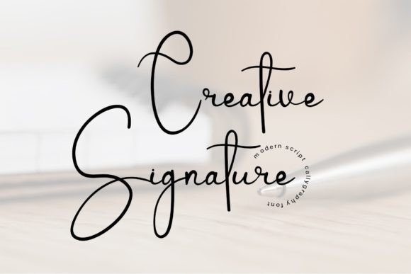 Creative Signature Font Poster 1