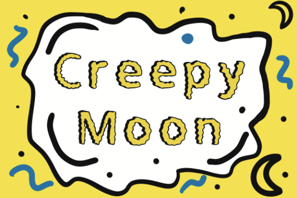 Creepy Moon Font Poster 1