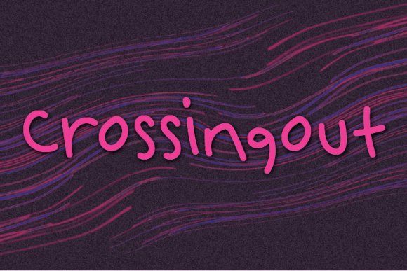 Crossingout Font Poster 1