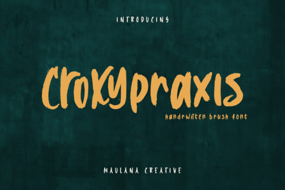 Croxypraxis Font Poster 1