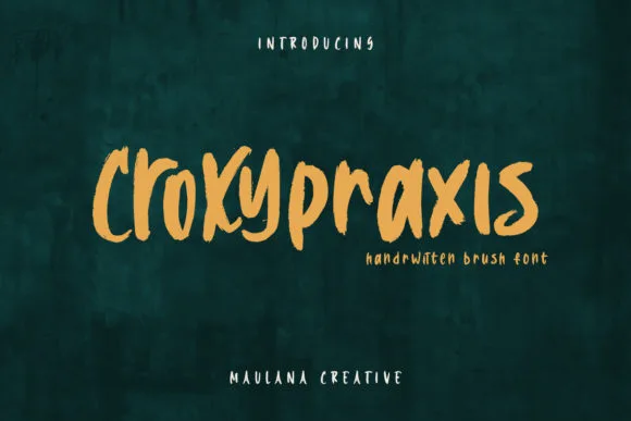 Croxypraxis Font Poster 1