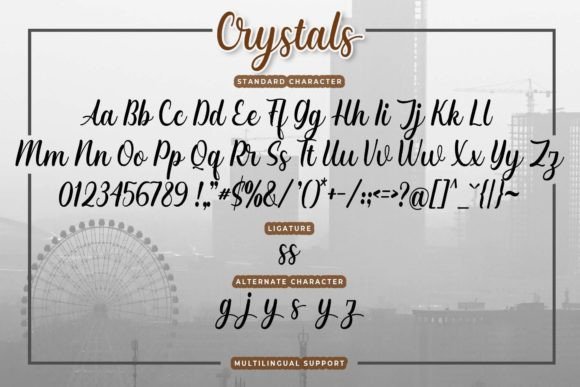 Crystals Font Poster 5