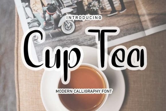 Cup Tea Font Poster 1