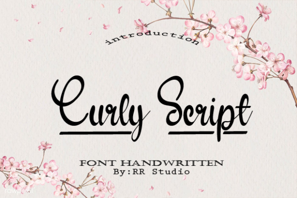 Curly Script Font Poster 1