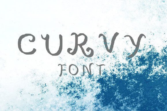 Curvy Font Poster 1