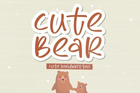 Cute Bear Font Poster 1
