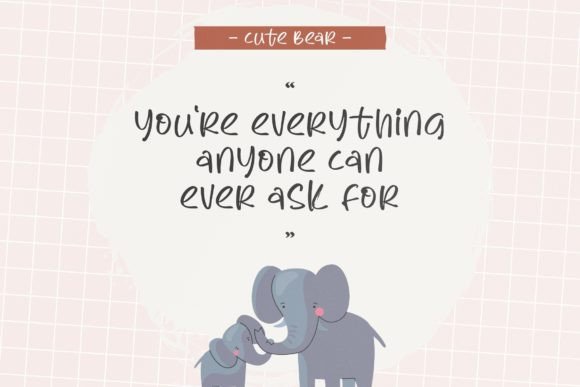 Cute Bear Font Poster 2