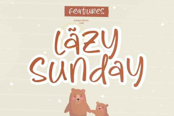 Cute Bear Font Poster 11