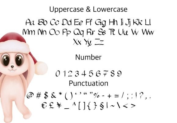 Cute Bunny Font Poster 2
