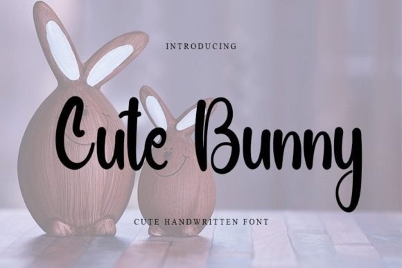 Cute Bunny Font Poster 1