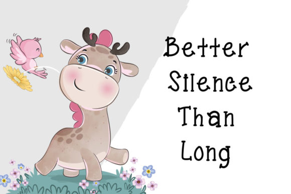 Cute Deer Font Poster 3