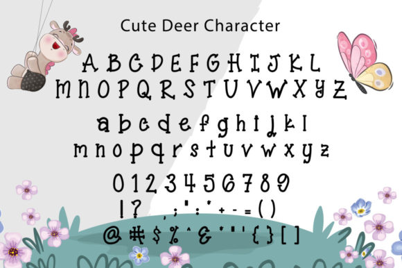 Cute Deer Font Poster 5