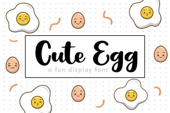 Cute Egg Font Poster 1