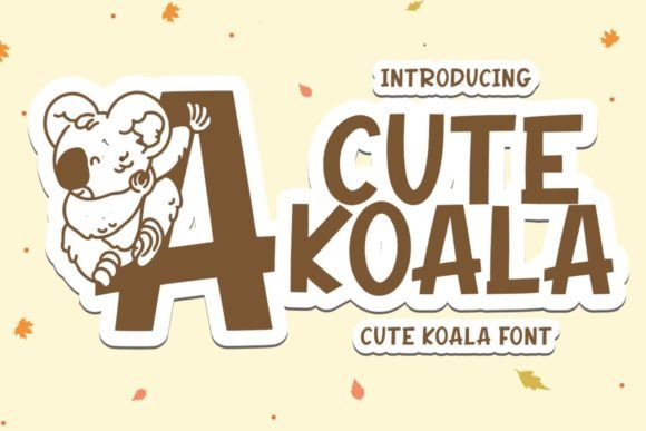 Cute Koala Font Poster 1