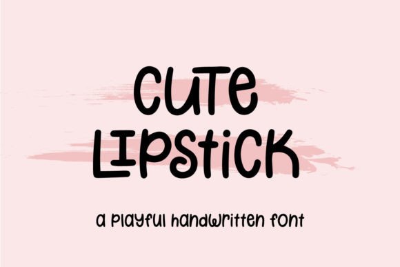 Cute Lipstick Font Poster 1