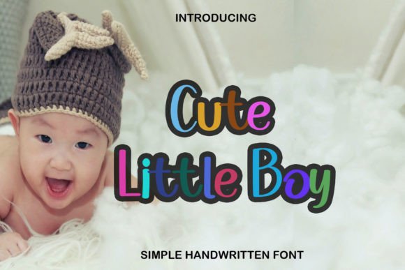 Cute Little Boy Font Poster 1