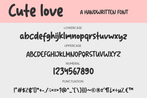 Cute Love Font Poster 6