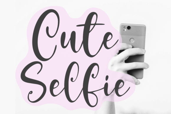 Cute Selfie Font Poster 1