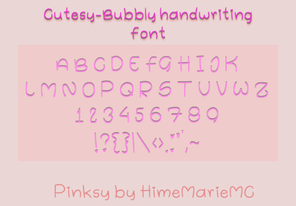 Cutesy Bubbly Font Poster 1