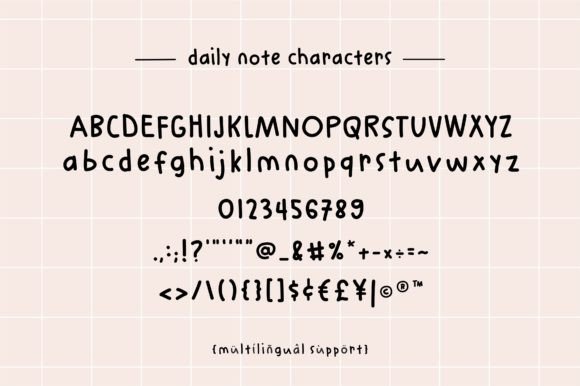Daily Notes Font Poster 7