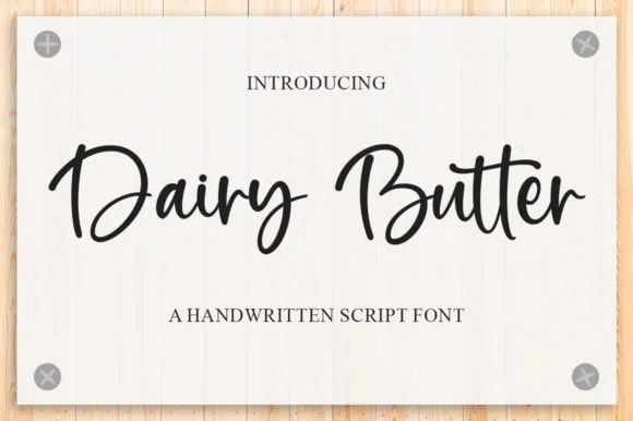 Dairy Butter Font Dairy Butter Font Poster 1