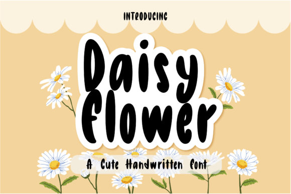 Daisy Flower Font Poster 1