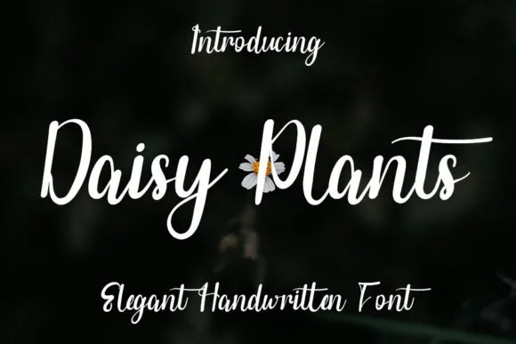 Daisy Plants Font Daisy Plants Font Poster 1