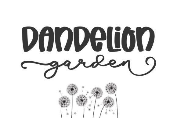 Dandelion Garden Duo Font Poster 1