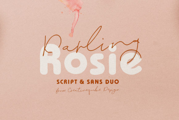 Darling Rosie Font Poster 1