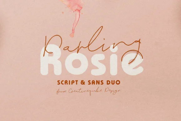 Darling Rosie Font Darling Rosie Font Poster 1