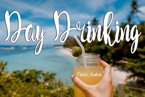 Day Drinking Font Poster 1