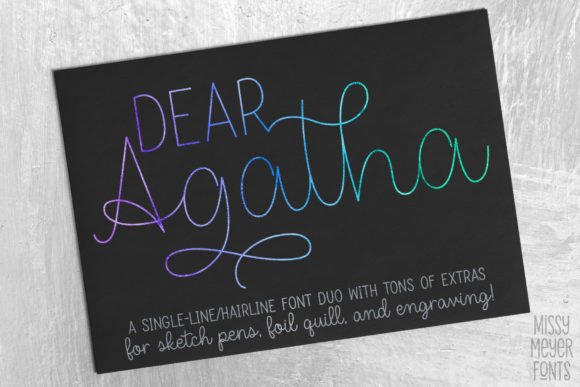 Dear Agatha (single Line) Font
