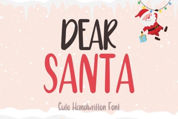 Dear Santa Font Poster 1