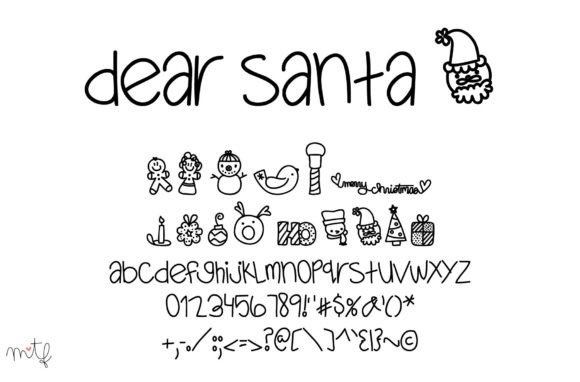 Dear Santa Font Poster 1