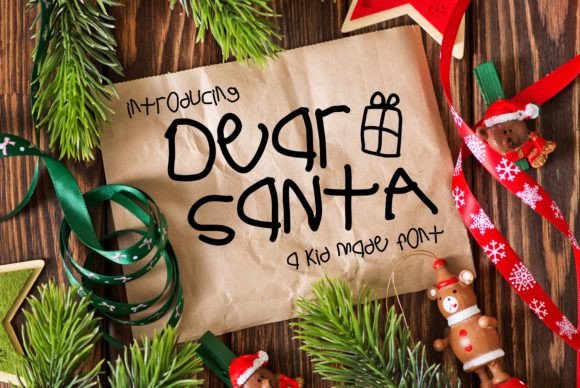 Dear Santa Font Poster 1